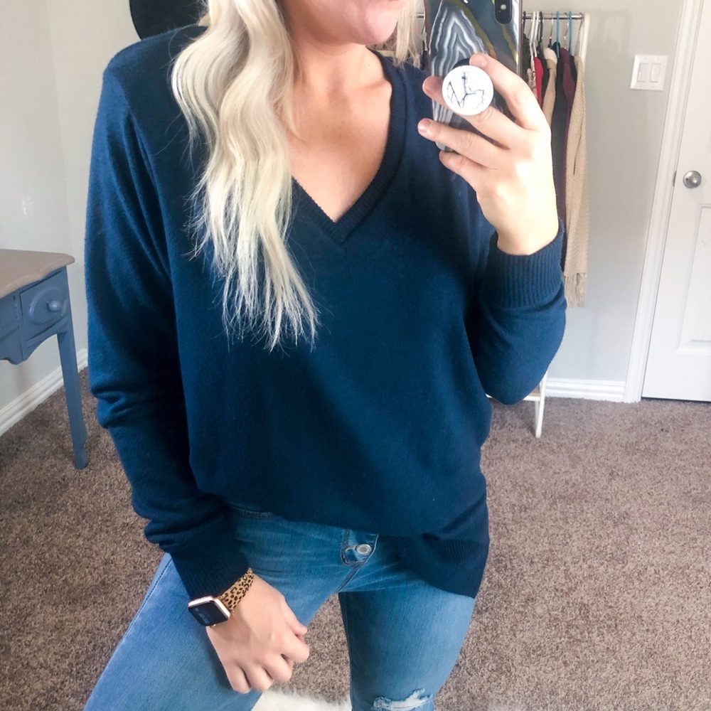 Lucky Brand V-Neck Tunic Long Sleeve Pullover